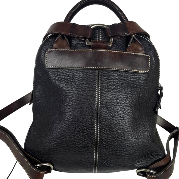 Vintage Dooney & Bourke Black Pebbled Leather Backpack - Picture 6 of 16